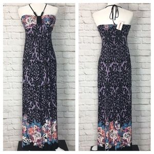 NWT St. Tropez West | Halter Floral Maxi Dress
